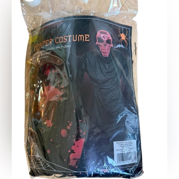 Grim Reaper Halloween costume one size fits most mask & gloves not included - Picture 1 of 4